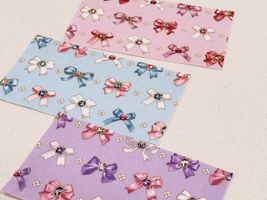 シーチングプリント un/no「ビジューリボン」_拡大イメージ