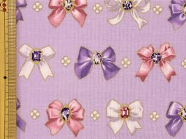 シーチングプリント un/no「ビジューリボン」_拡大イメージ