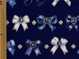 シーチングプリント un/no「ビジューリボン」_拡大イメージ