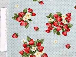 シーチングプリント un/no「Strawberry&Dot」_拡大イメージ