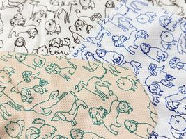 ゆるくてかわいい犬たちのクールクロスニット_拡大イメージ