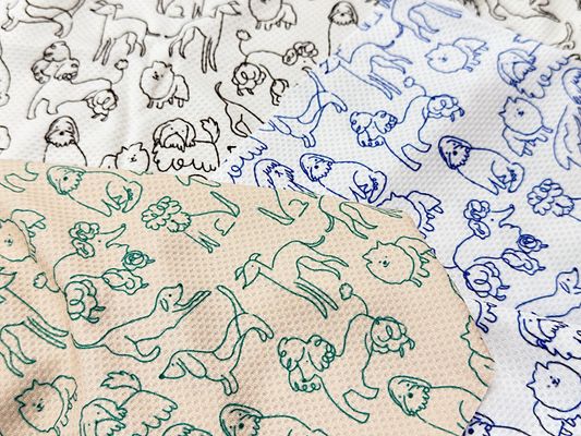 ゆるくてかわいい犬たちのクールクロスニット