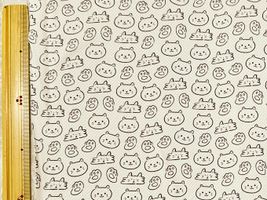 にゃんにゃんネコちゃんのクールクロスニットブラウン系