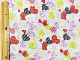 いろいろなハートのクールクロスニットペールグレー