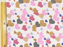 いろいろなハートのクールクロスニットアイボリー