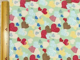 いろいろなハートのクールクロスニットグリーン