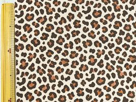 かわいいヒョウ柄レオパードクールクロスニットアイボリーベージュ