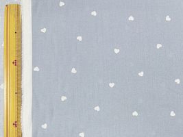 スケアープリント「プチハート・リバイバル」ブルーグレー