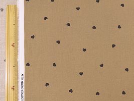 スケアープリント「プチハート・リバイバル」ブラウン