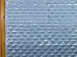 お買い得サテンキルティング無地アクアブルー