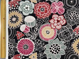 北欧調オックスプリント「ノルディックフラワー」_拡大イメージ