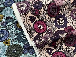 北欧調オックスプリント「ノルディックフラワー」_拡大イメージ