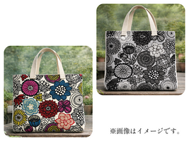 北欧調オックスプリント「ノルディックフラワー」_拡大イメージ