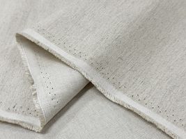 【現品限り特価】148cm幅の国産綿麻バックサテン無地生成(綿かす残し)