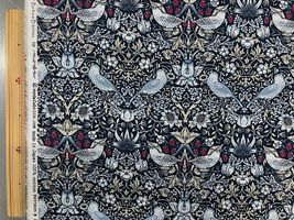 シーチングプリント BEST OF MORRIS「いちご泥棒」ネイビー