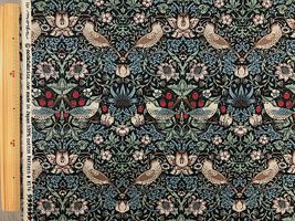 シーチングプリント BEST OF MORRIS「いちご泥棒」レトロブラック