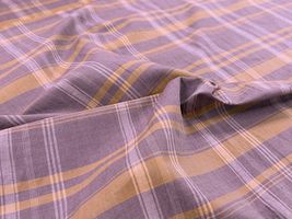 【現品限り特価】Exclusive Collection 広幅 西脇産先染マドラスチェックパープル系