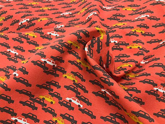 【現品限り特価】くるまのシルエットスムースニットプリント