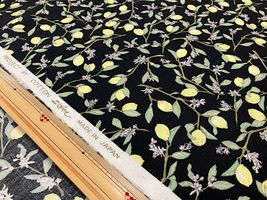 コットンこばやし 檸檬のブロードプリントブラック