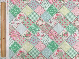 YUWA シャーティングプリント 30`sCollection「STRAWBERRY PARTY」グリーン系