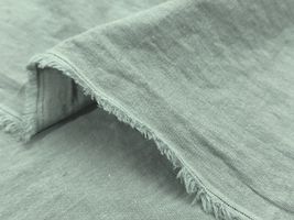 綿麻タンブラーワッシャー無地「MACARON」ブルーグリーン