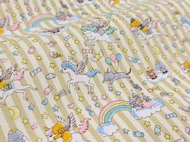 コットンこばやし ゆめかわ猫さんのコットンキャンバスプリントベージュ