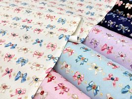 シーチングプリント un/no「ビジューリボン」_拡大イメージ