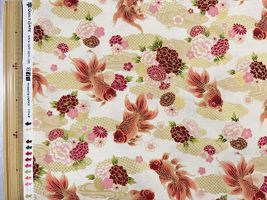 「百華繚蘭」金魚と牡丹アイボリー