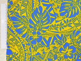 ハワイアンパターンなクールクロスニットイエロー