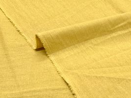 復刻・北欧調カラーのハーフリネンキャンバス無地マスタード