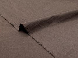 復刻・北欧調カラーのハーフリネンキャンバス無地チョコ