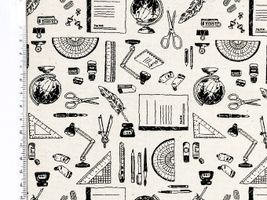 文具好きのためのオックスプリント生地生成(綿かす残し)