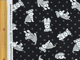 ミニチュアシュナウザーのオックスプリントブラック地