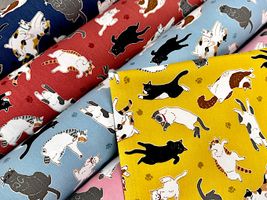 すやすや眠る猫さんのオックスプリント_拡大イメージ