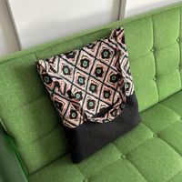 コットンこばやし 綿麻キャンバスプリント「ヒシガタ・ダマスク」_拡大イメージ