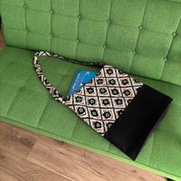 コットンこばやし 綿麻キャンバスプリント「ヒシガタ・ダマスク」_拡大イメージ