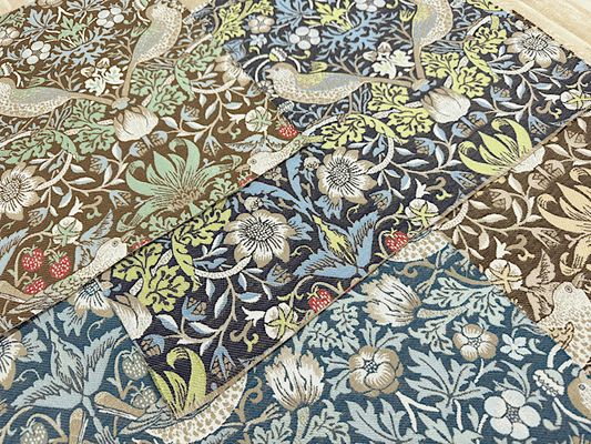 ■お取り寄せ商品■ スペイン製 ウィリアムモリスジャガードコレクション「Strawberry Thief」