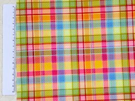 レトロチックなチェックのクールクロスニットイエローグリーン系