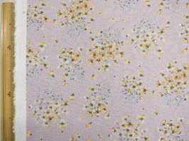 綿麻プリント「モーメント・バイオレット」ライトラベンダー