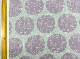 オックスプリント Floral Serenade「Big dot&Botanical」ペールブルー×ラベンダー