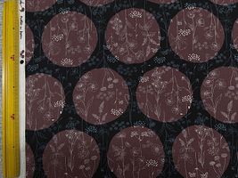 オックスプリント Floral Serenade「Big dot&Botanical」ブラック×ブラウン