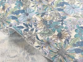 ダブルガーゼプリント「咲き誇る花々」_拡大イメージ