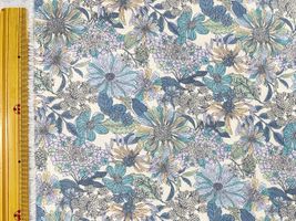 ダブルガーゼプリント「咲き誇る花々」_拡大イメージ