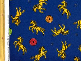 アフリカン調シーチングプリント「ホース」_拡大イメージ