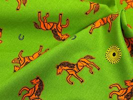 アフリカン調シーチングプリント「ホース」_拡大イメージ