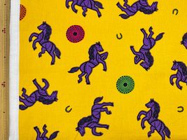 アフリカン調シーチングプリント「ホース」_拡大イメージ