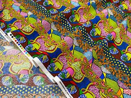 「ストライプ」アフリカン調プリント_拡大イメージ