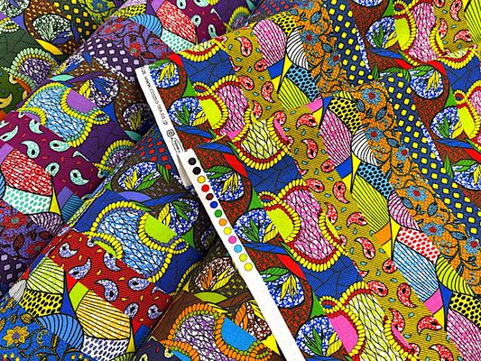 「ストライプ」アフリカン調プリント