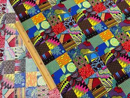 「パッチワーク」アフリカン調プリント_拡大イメージ
