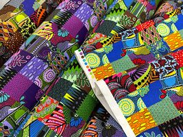 「パッチワーク」アフリカン調プリント_拡大イメージ